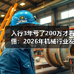 入行3年亏了200万才看懂：2026年机械行业发展现状（图4）