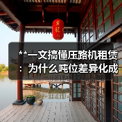 **一文搞懂压路机租赁：为什么吨位差异化成为行业新宠？**