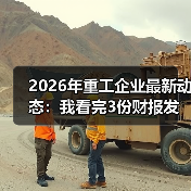 2026年重工企业最新动态：我看完3份财报发现一个反常现象（图1）